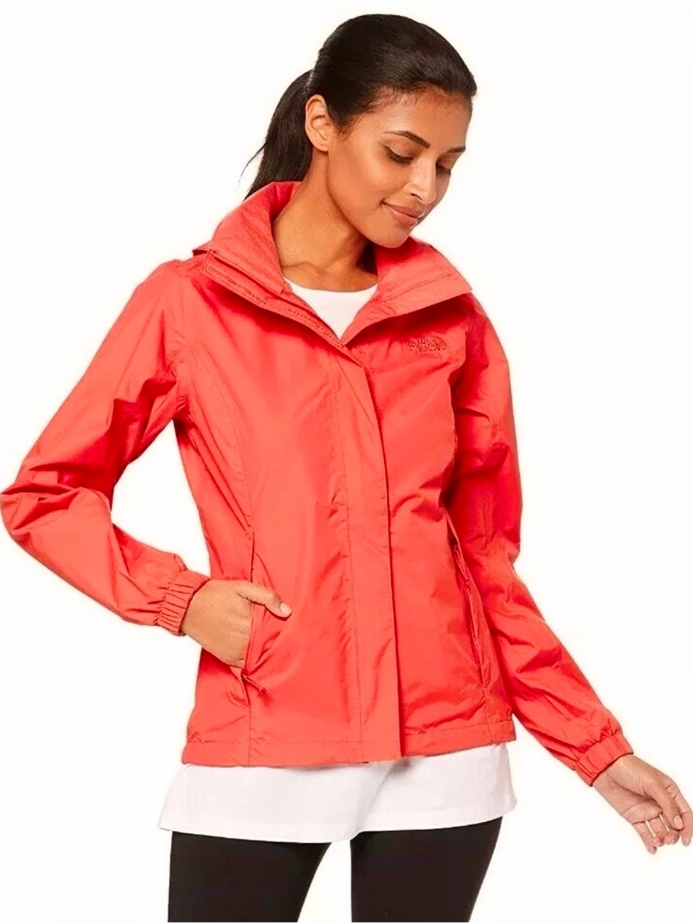 The North Face Resolve Bright Red Hooded Shell Jacket